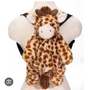 Kids 16" Fiesta Toys Travel Buddies Giraffe Plush Backpack Brown Tan Park A80643